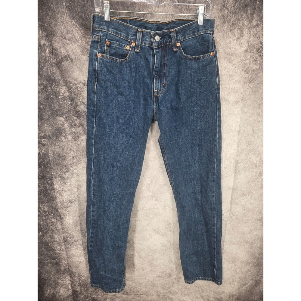 Levis 505 Jeans Mens30 x 32 Blue Denim‎ Straight Fit Medium Wash Cotton